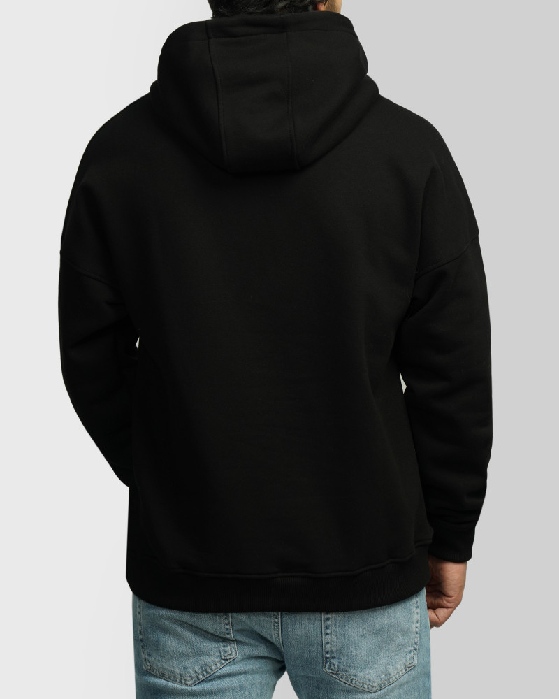 خرید و قیمت هودی کلاه دار ساده مردانه مشکی 24471288