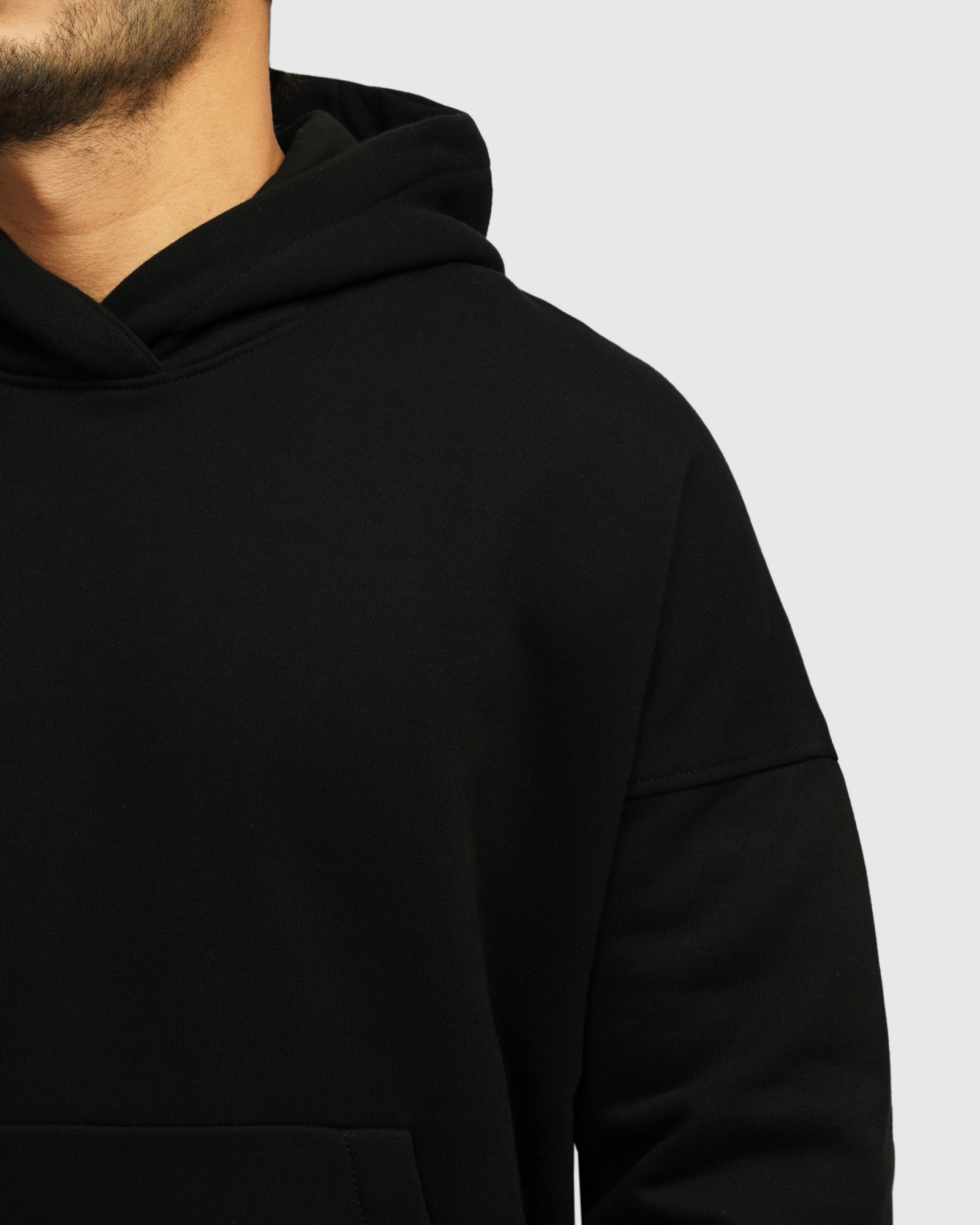 خرید و قیمت هودی کلاه دار ساده مردانه مشکی 24471288