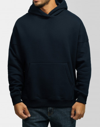 خرید و قیمت هودی کلاه دار ساده مردانه سرمه ای 24471288