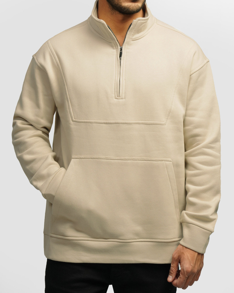 خرید و قیمت پلیور دورس نیم زیپ مردانه کرم 24441140