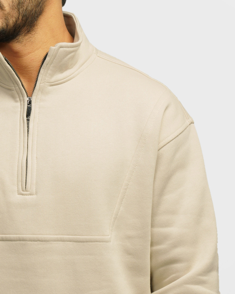 خرید و قیمت پلیور دورس نیم زیپ مردانه کرم 24441140