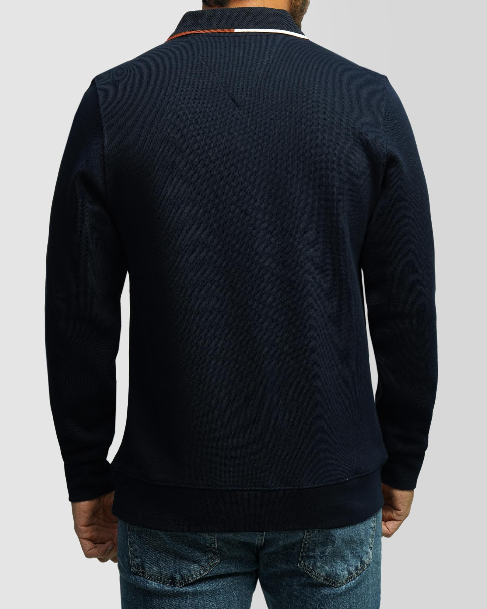 خرید و قیمت پولوشرت آستین بلند نیم زیپ مردانه سرمه ای 84486124