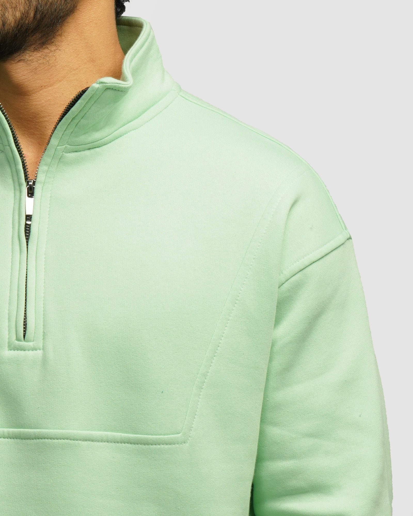 خرید و قیمت پلیور دورس نیم زیپ مردانه سبز روشن 24441140