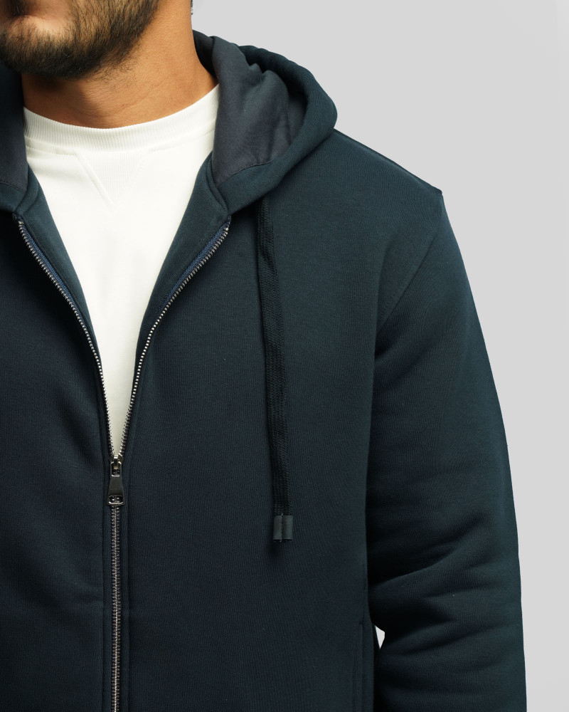 سویشرت کلاه دار مردانه سرمه ای 24413262