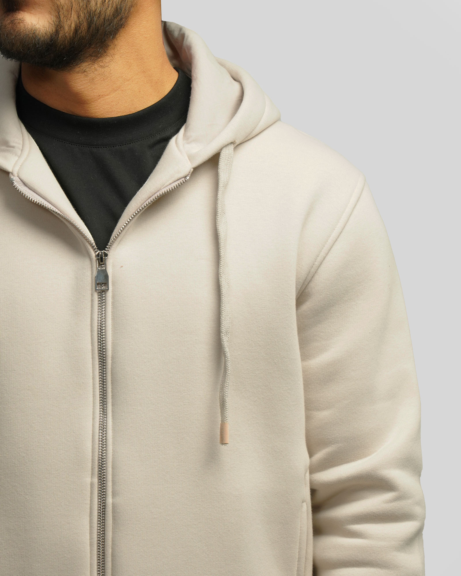 سویشرت کلاه دار مردانه کرم 24413262