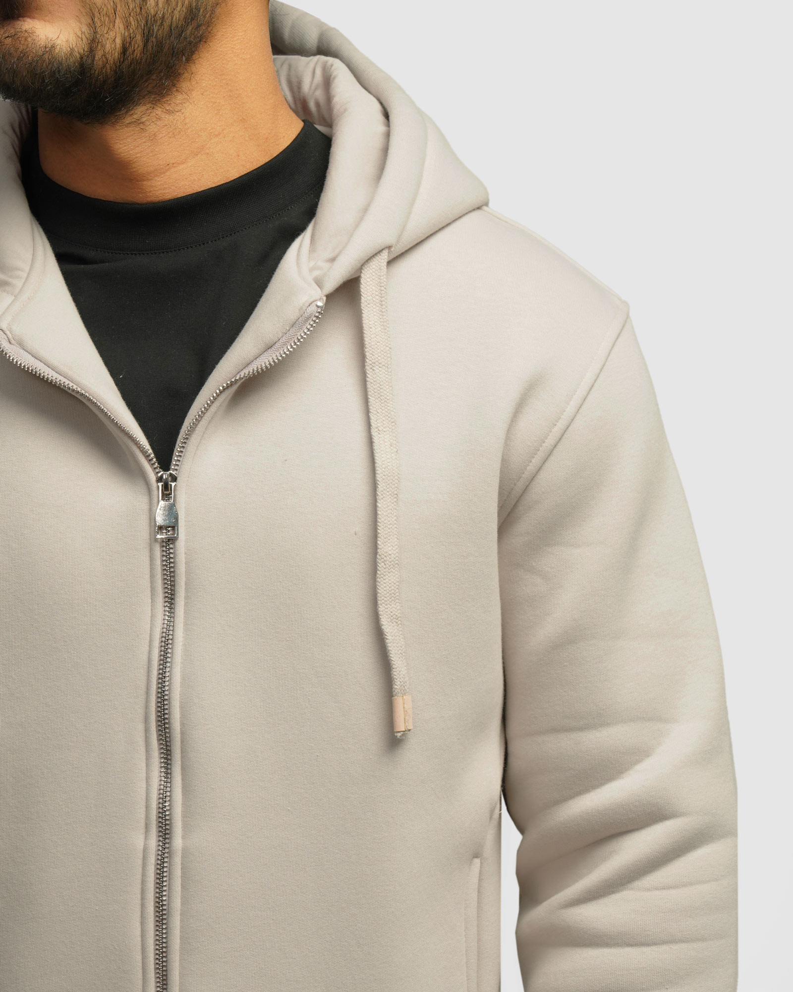 سویشرت کلاه دار مردانه طوسی 24413262