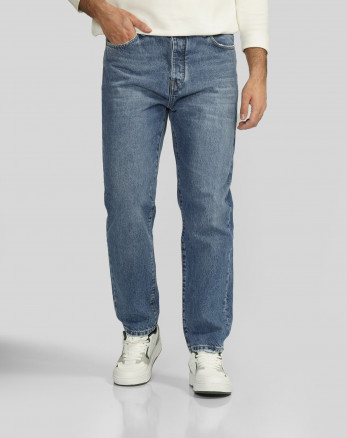 شلوار جین مام استایل (Mom Style) ساده مردانه آبی 24424841