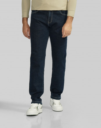 شلوار جین اسلیم ساده مردانه سرمه ای 24411453