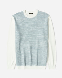 خرید و قیمت پلیور بافت یقه گرد طرح دار مردانه آبی 84458139