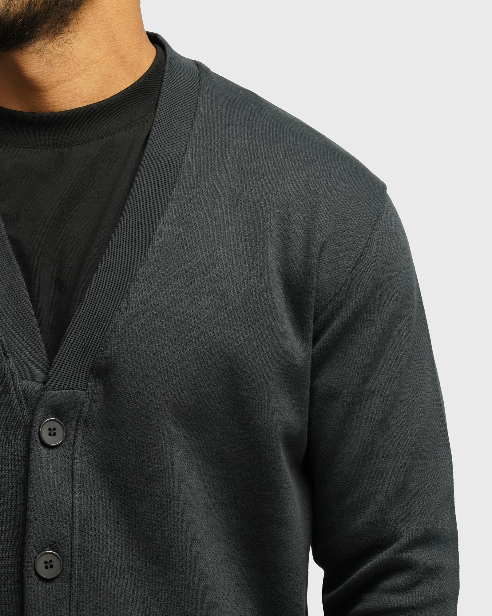 خرید و قیمت کاردیگان ژاکارد بافت مردانه خاکستری 24476128