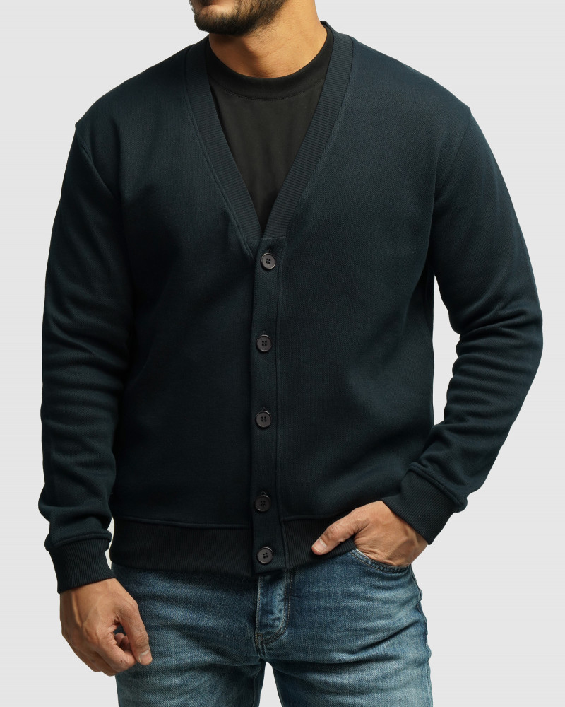 خرید و قیمت کاردیگان ژاکارد بافت مردانه سرمه ای 24476128