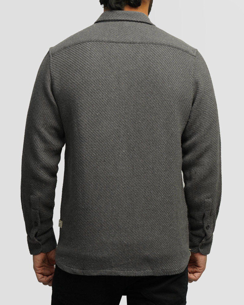 خرید و قیمت پیراهن ضخیم مردانه خاکستری تیره 24452321