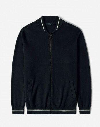 سویشرت بافت مردانه سرمه ای تیره 24476129