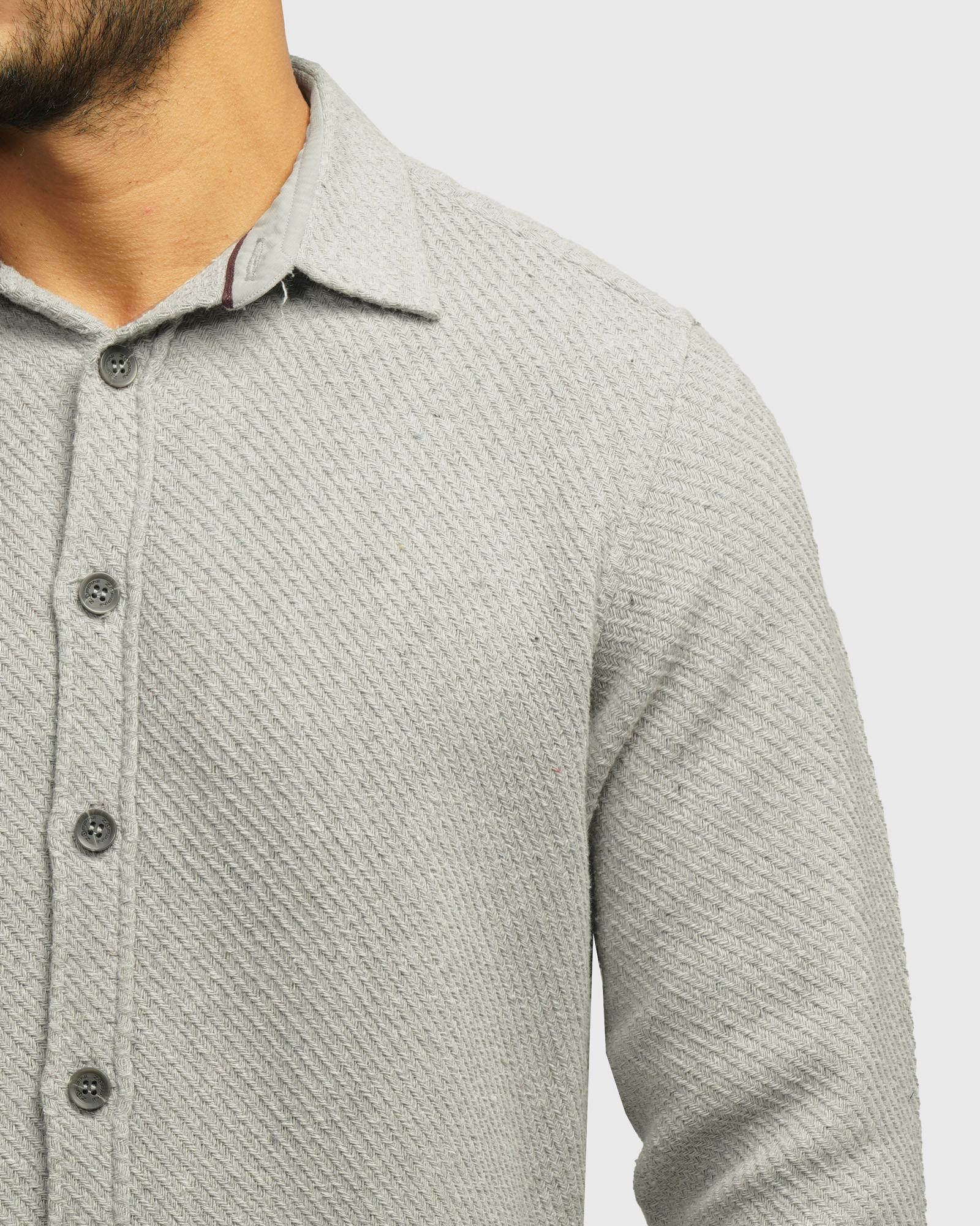 خرید و قیمت پیراهن ضخیم مردانه طوسی 24452321