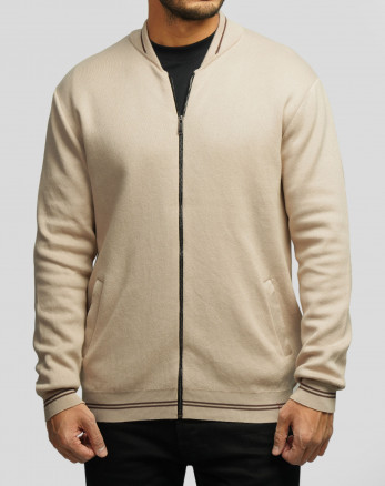 سویشرت بافت مردانه کرم 24476129