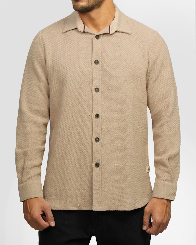 خرید و قیمت پیراهن ضخیم مردانه کرم 24452321