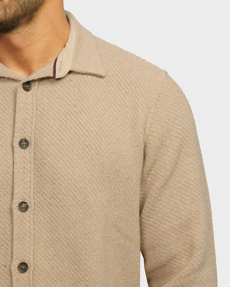 خرید و قیمت پیراهن ضخیم مردانه کرم 24452321