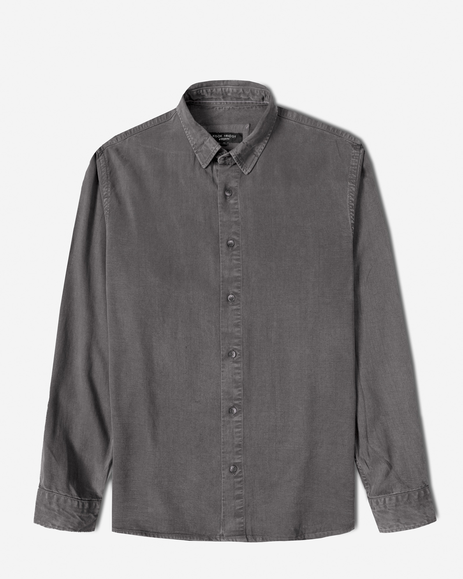 خرید و قیمت پیراهن آستین بلند ساده مردانه خاکستری 24421317