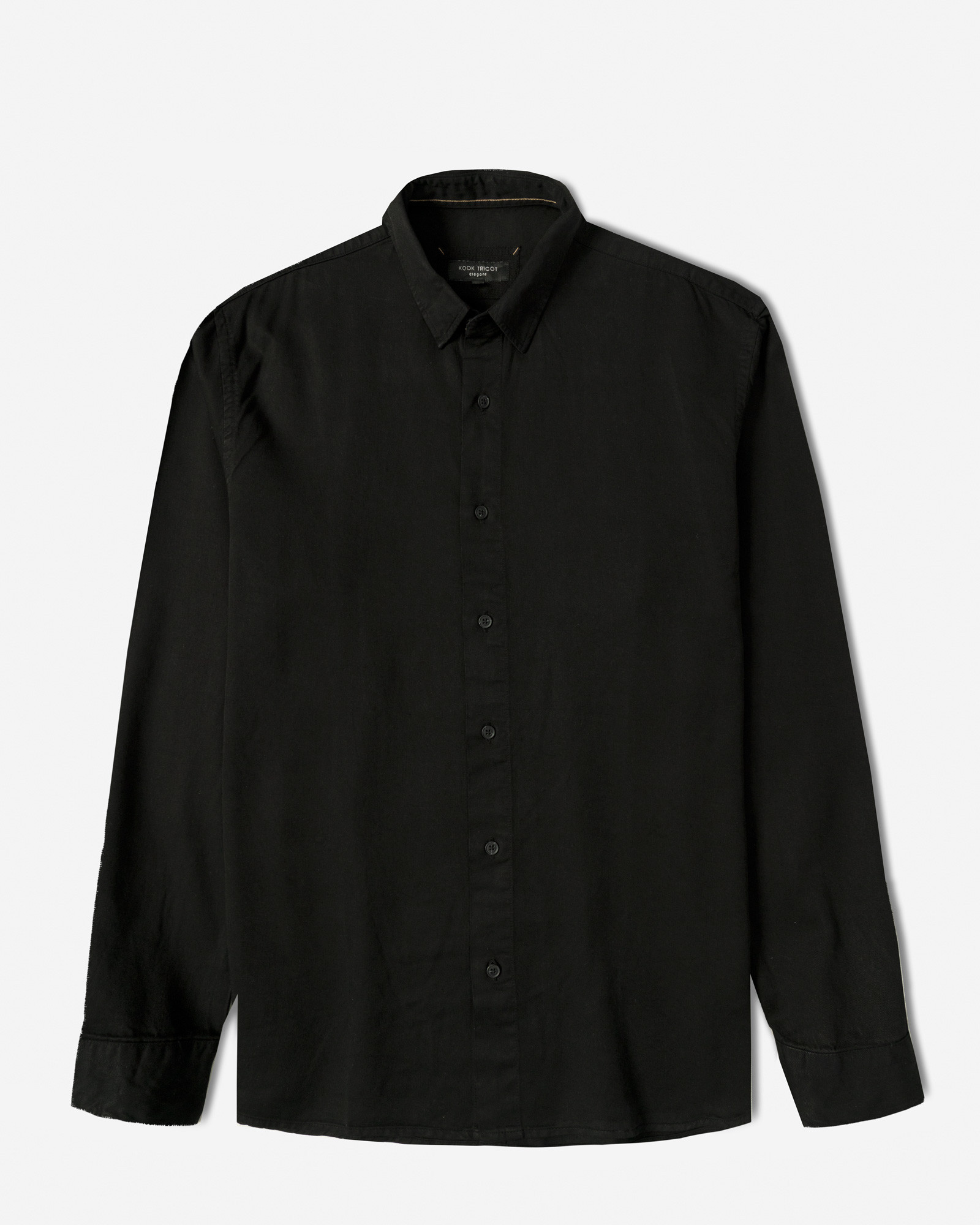 خرید و قیمت پیراهن آستین بلند ساده مردانه مشکی 24421317