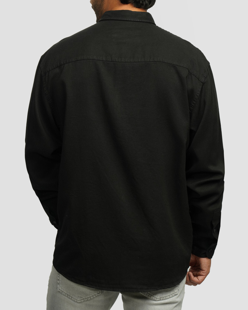 خرید و قیمت پیراهن آستین بلند ساده مردانه مشکی 24421317