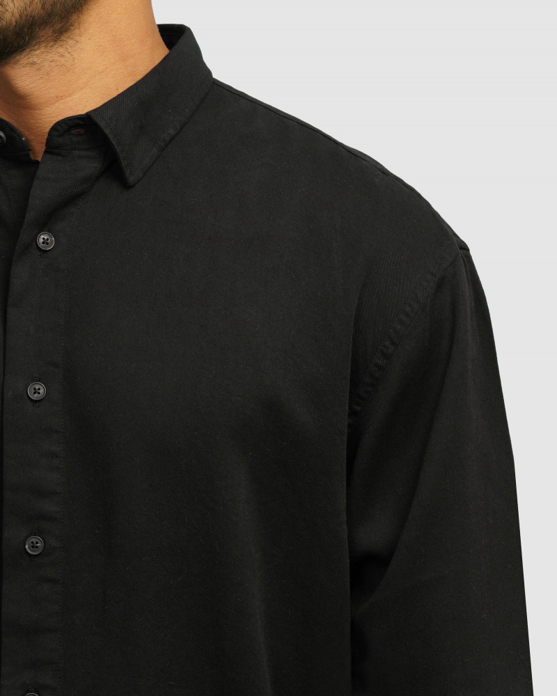 خرید و قیمت پیراهن آستین بلند ساده مردانه مشکی 24421317