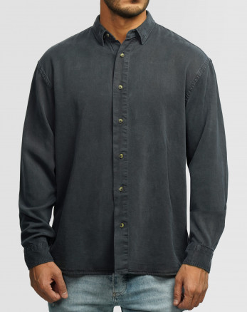 خرید و قیمت پیراهن آستین بلند ساده مردانه سرمه ای 24421317