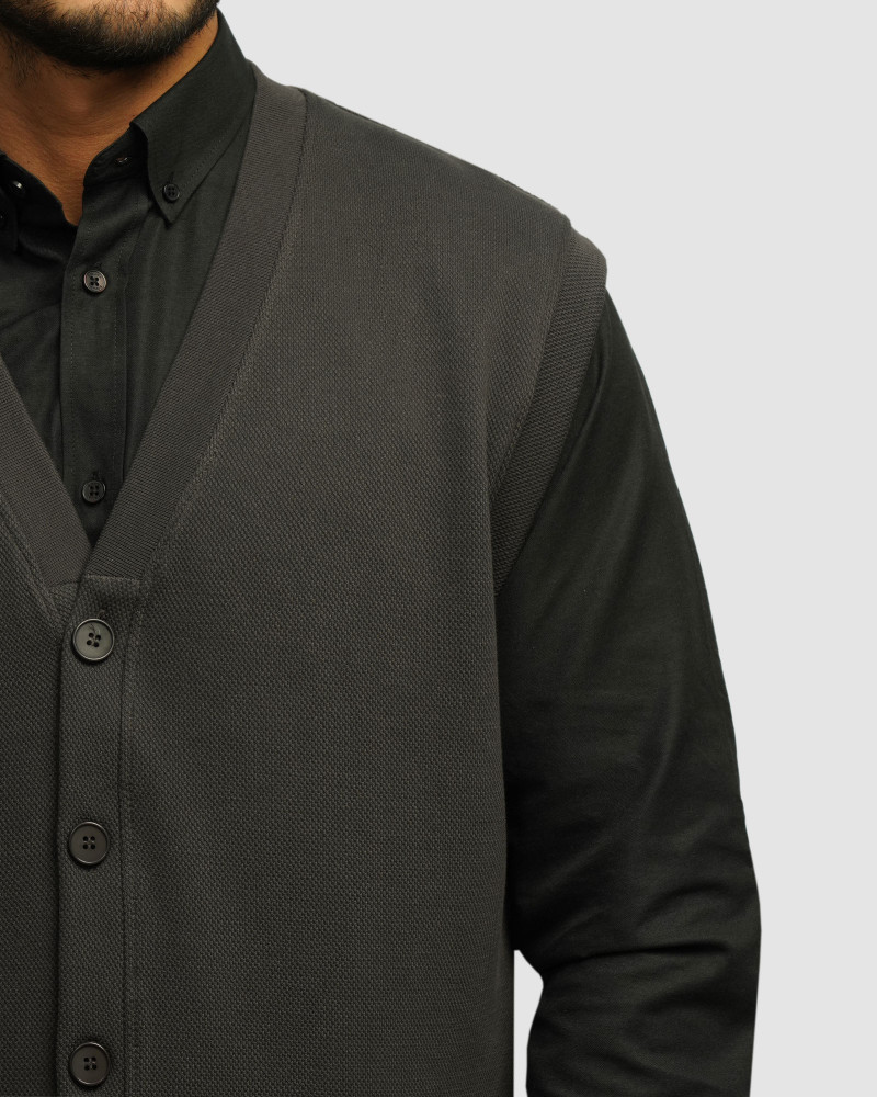 خرید و قیمت جلیقه ژاکارد بافت مردانه سبز 24414116