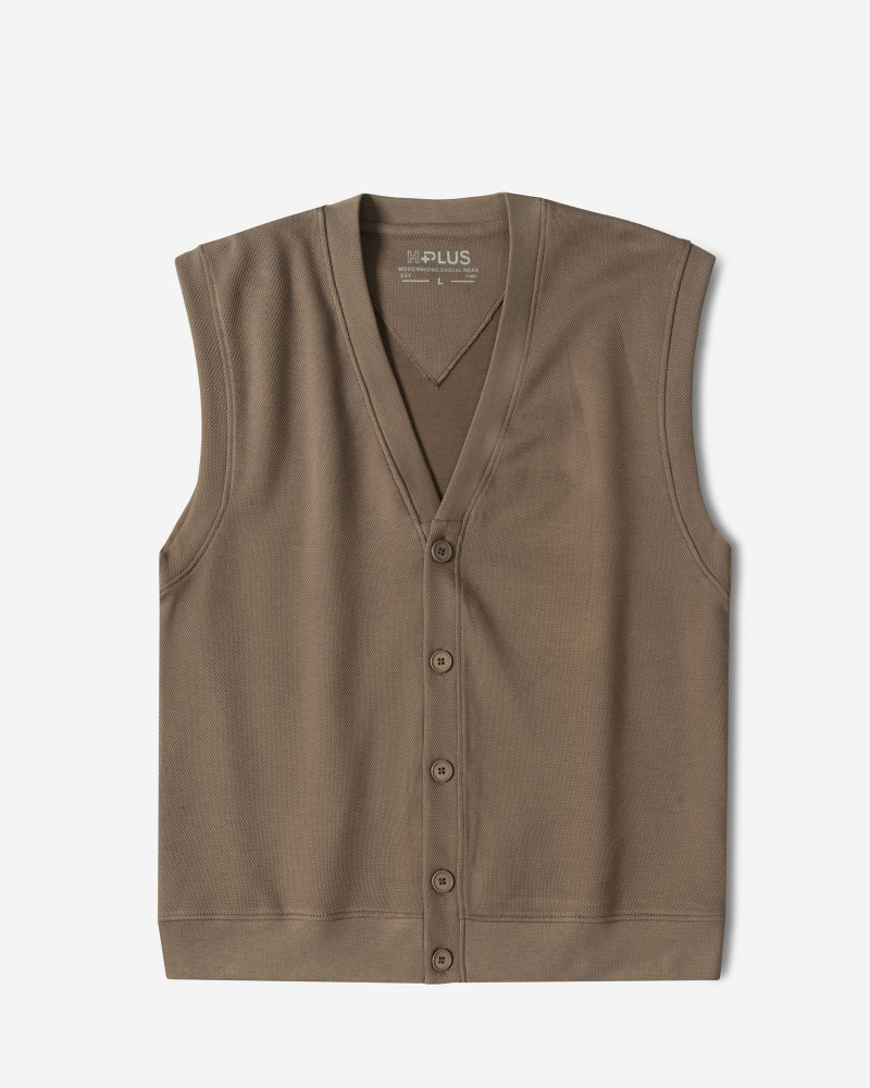 خرید و قیمت جلیقه ژاکارد بافت مردانه قهوه ای 24414116