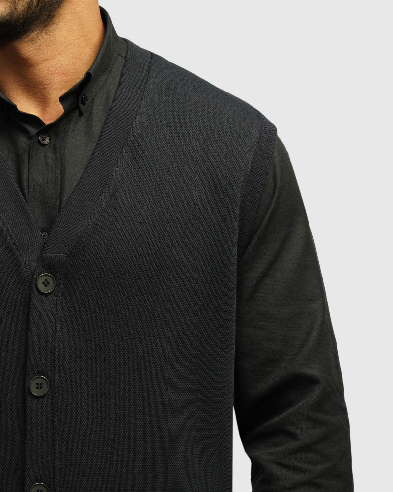 خرید و قیمت جلیقه ژاکارد بافت مردانه خاکستری 24414116