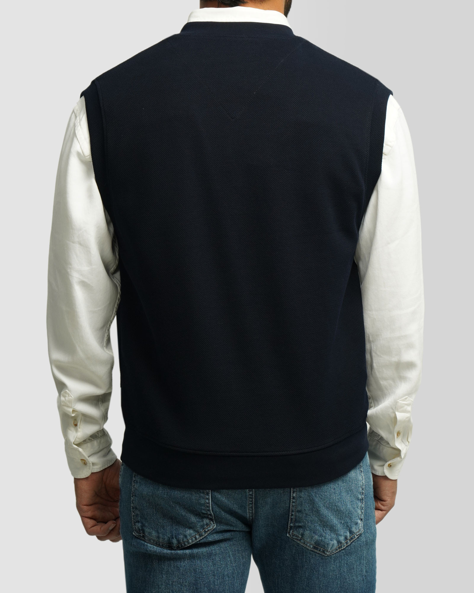 خرید و قیمت جلیقه ژاکارد بافت مردانه سرمه ای 24414116