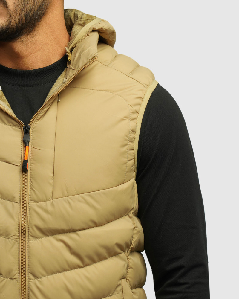 خرید و قیمت پافر مردانه کلاه دار کرم 24353183