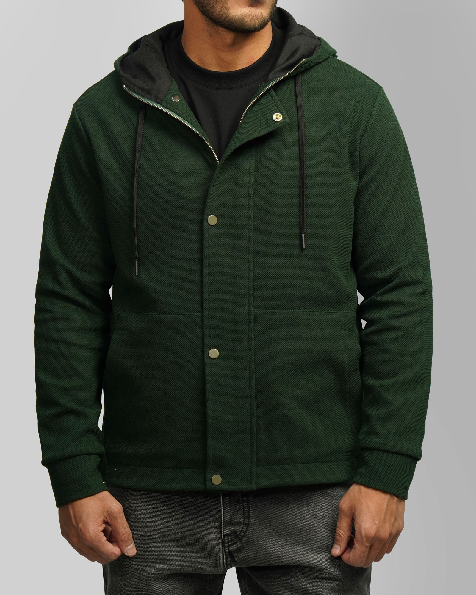 سویشرت کلاه دار مردانه سبز 24413267