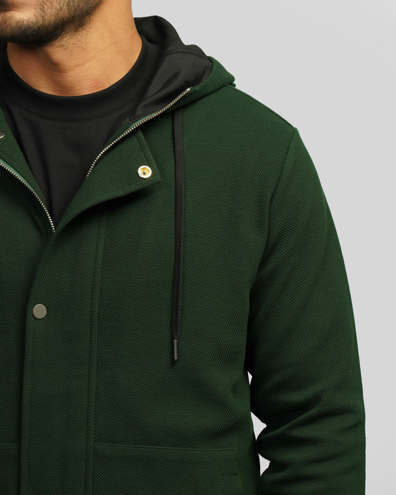 سویشرت کلاه دار مردانه سبز 24413267