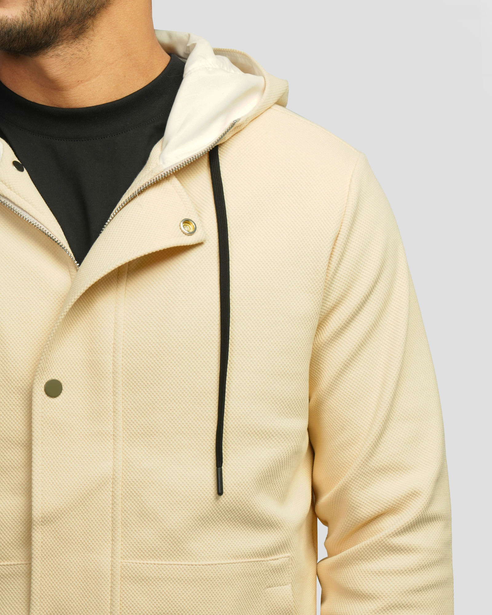 سویشرت کلاه دار مردانه کرم 24413267