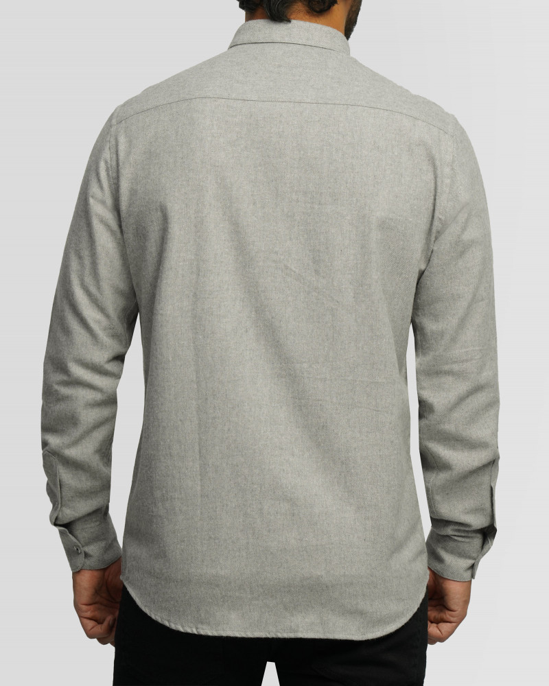 خرید و قیمت پیراهن نیمه ضخیم ساده مردانه خاکستری 24468168