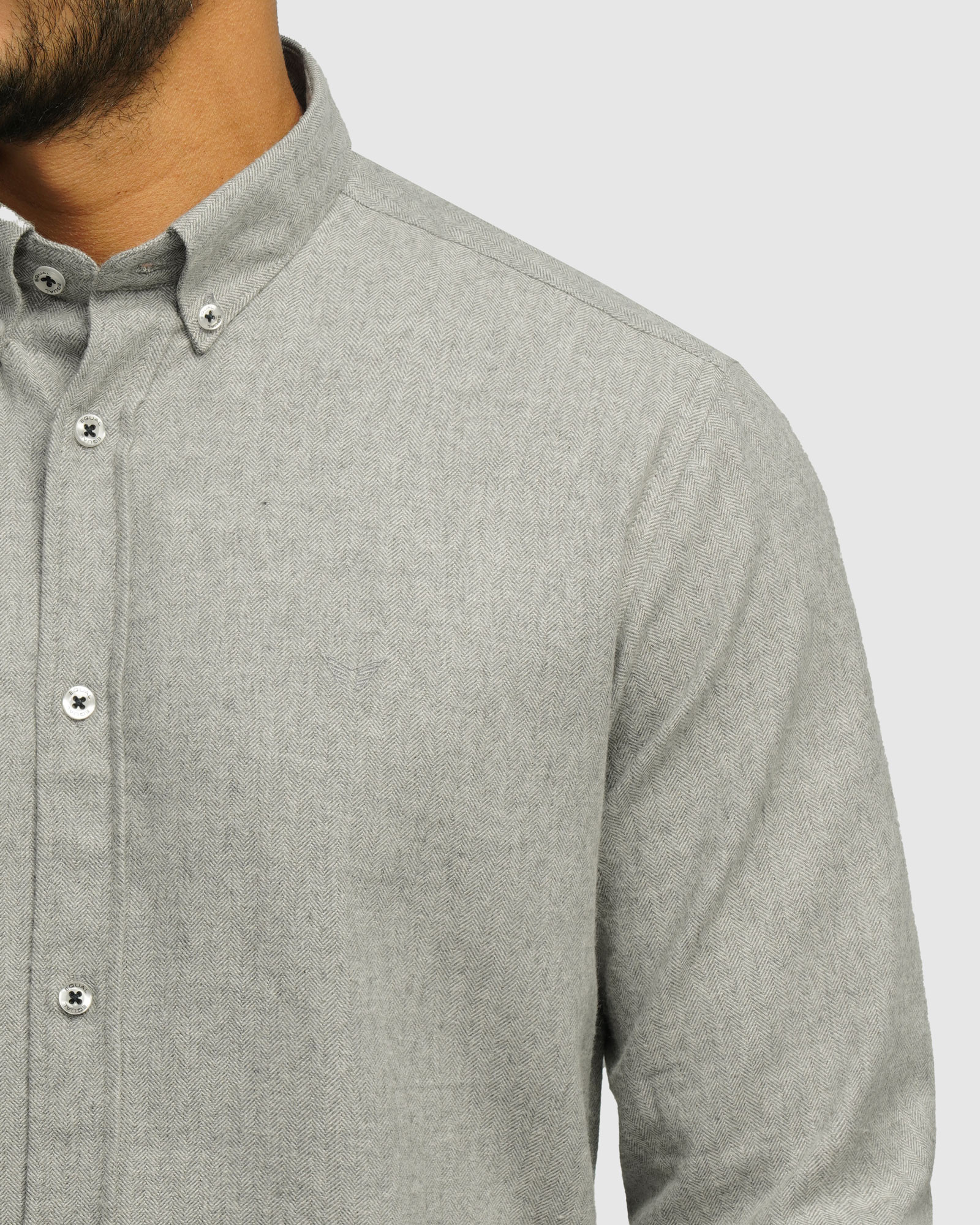 خرید و قیمت پیراهن نیمه ضخیم ساده مردانه خاکستری 24468168