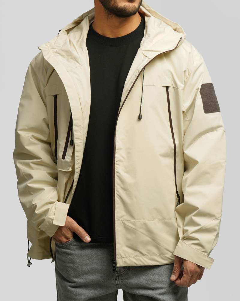 سویشرت شمعی کلاه دار مردانه کرم 24449182