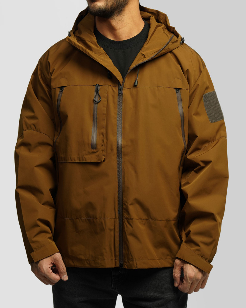 سویشرت شمعی کلاه دار مردانه قهوه ای 24449182