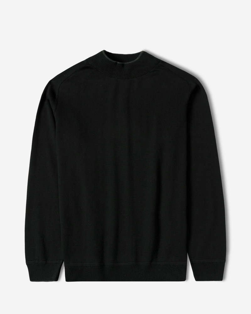 خرید و قیمت پلیور یقه 5 سانت ساده مردانه مشکی 24450109