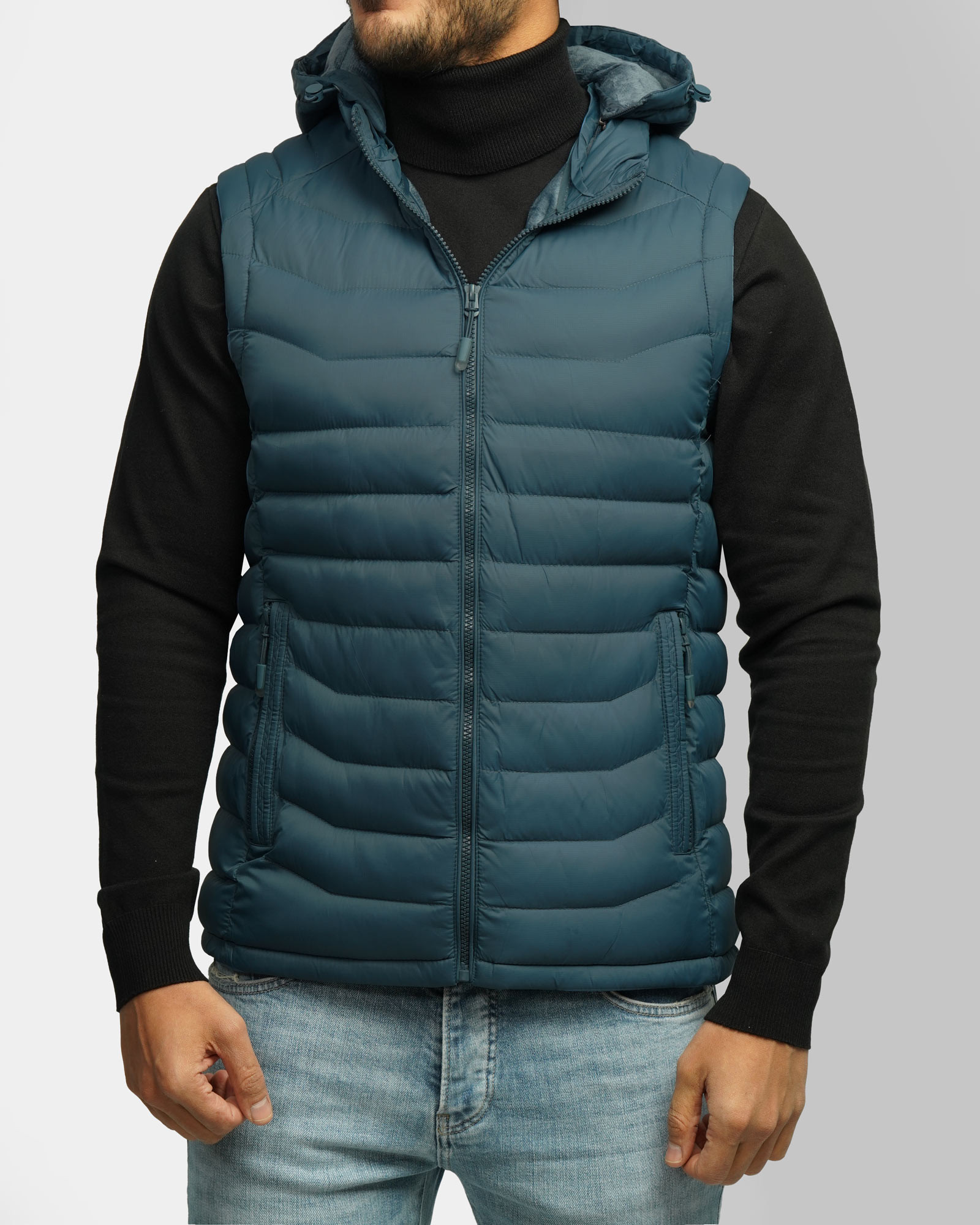 پافر مردانه کلاه دار آبی 24453188