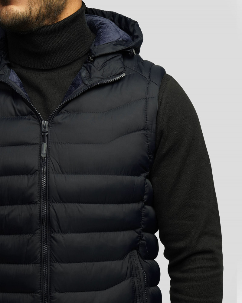 پافر مردانه کلاه دار سرمه ای 24453188