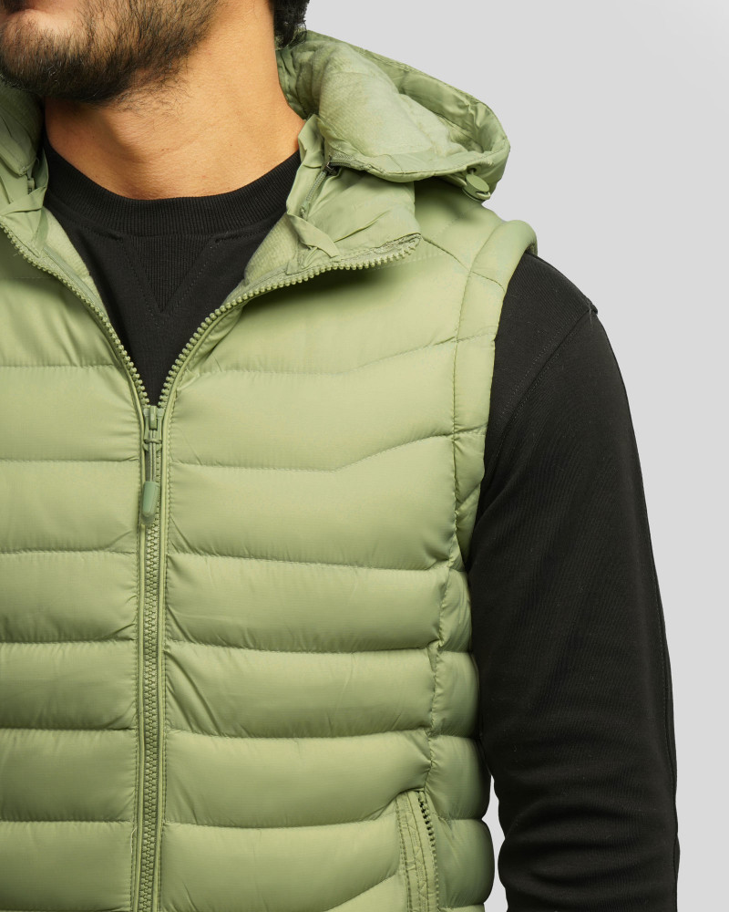 پافر مردانه کلاه دار سبز روشن 24453188