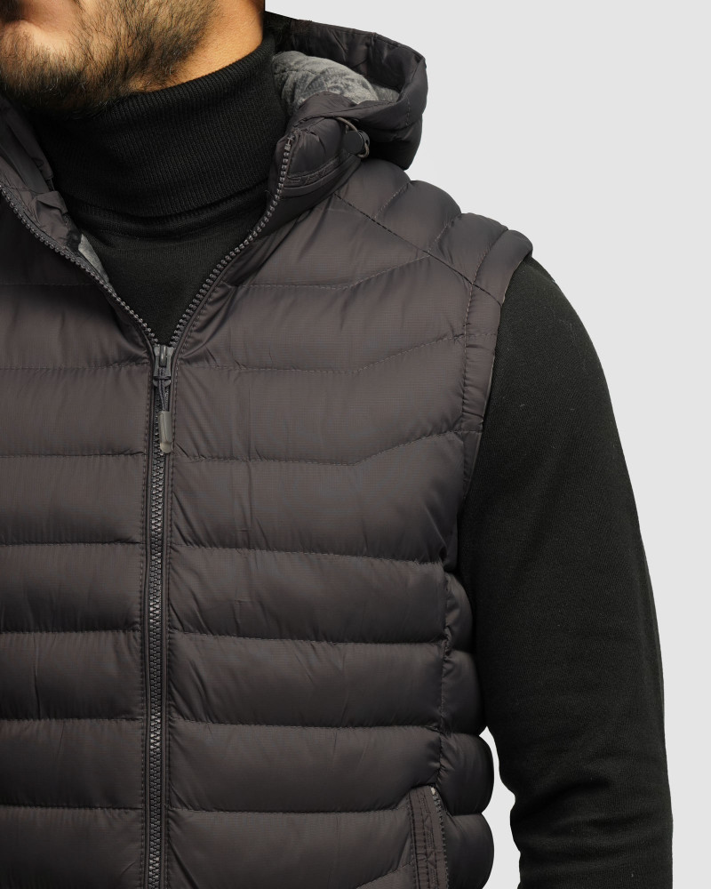 پافر مردانه کلاه دار خاکستری 24453188