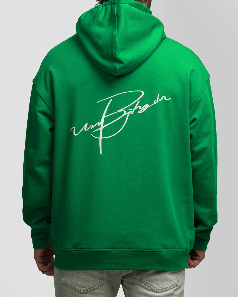 هودی کلاه دار طرح دار مردانه سبز 24471283