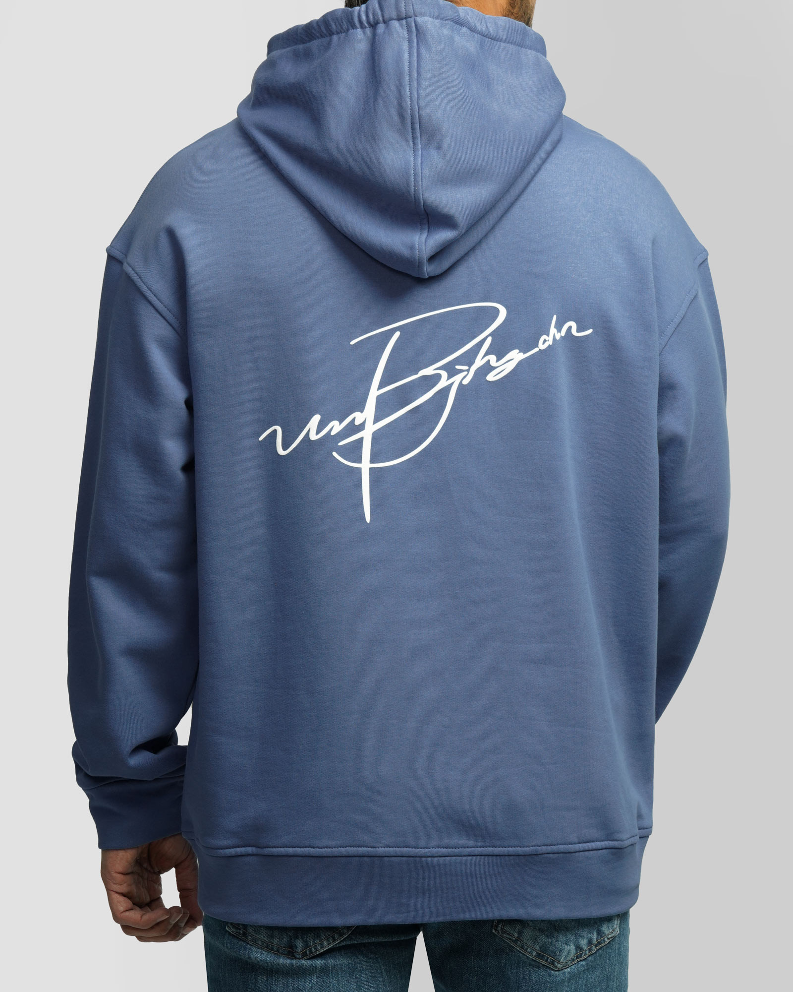 هودی کلاه دار طرح دار مردانه آبی 24471283