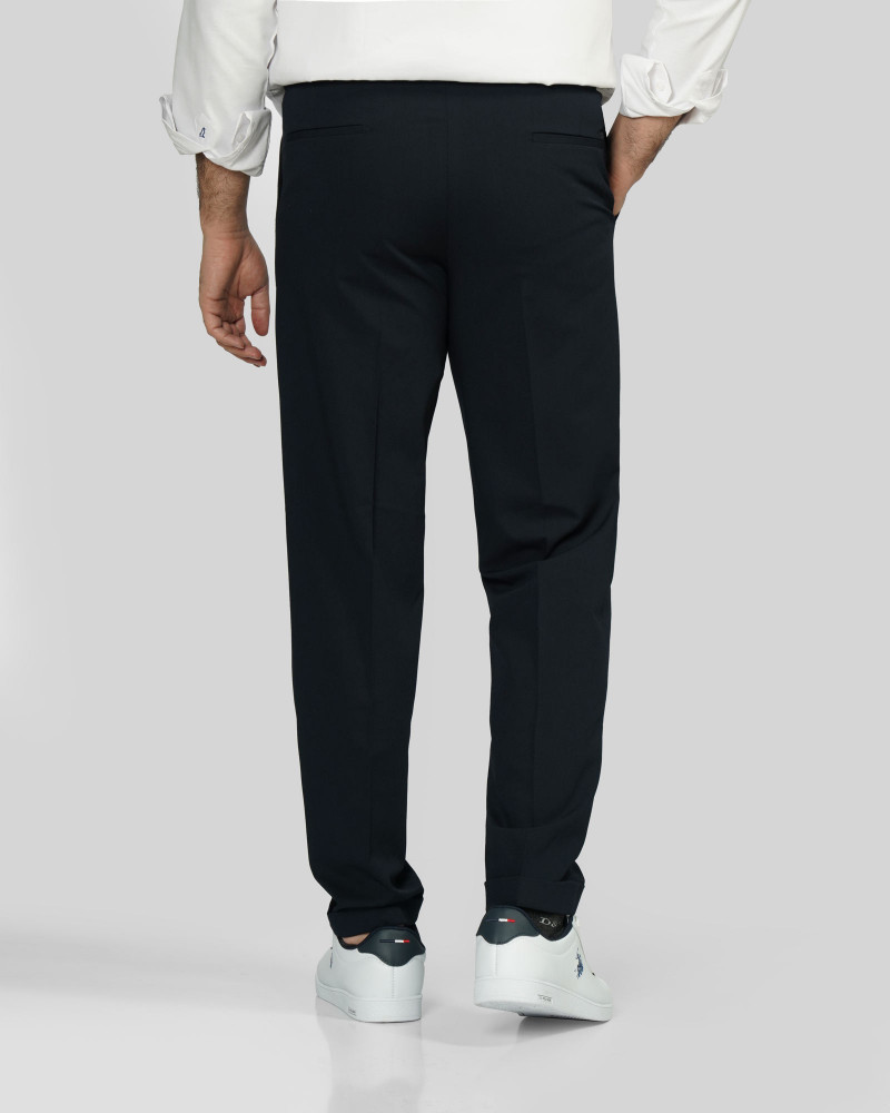 شلوار پارچه ای دمپا پاکتی مردانه سرمه ای 24462129