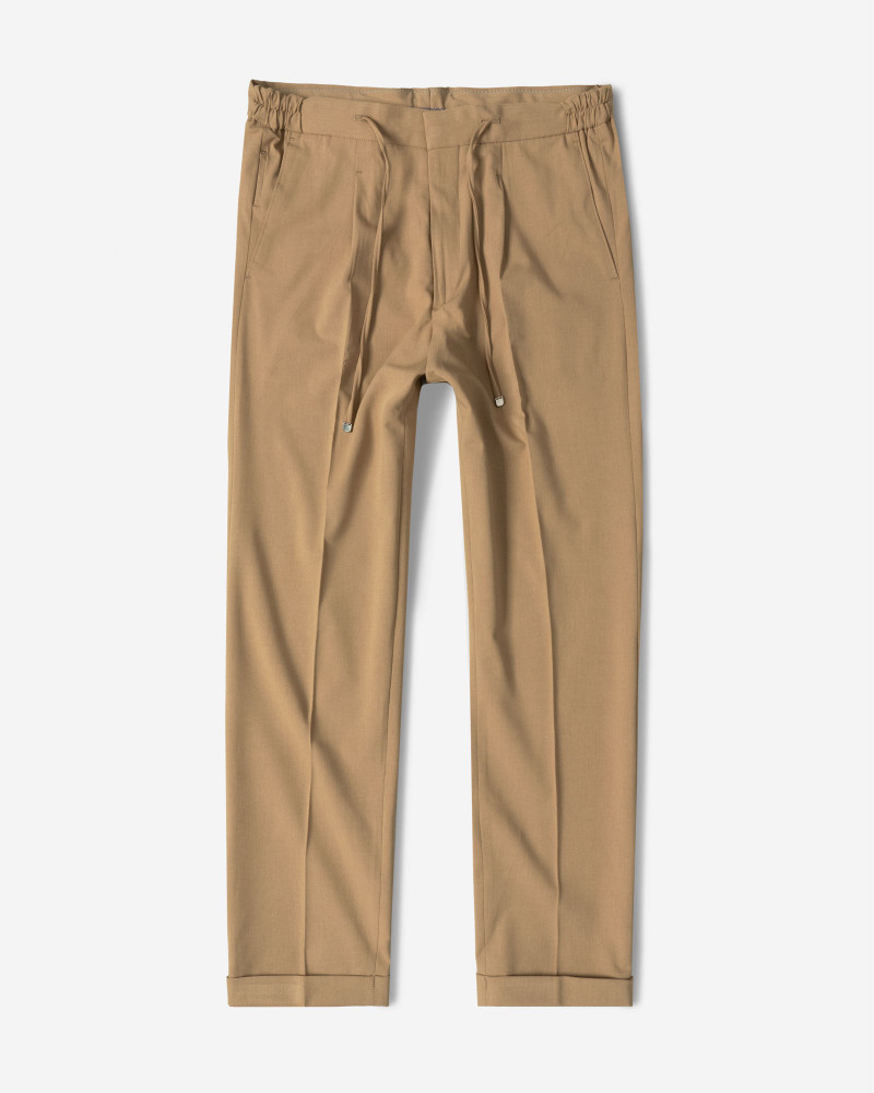 شلوار پارچه ای دمپا پاکتی مردانه کرم 24462129