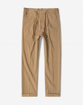 شلوار پارچه ای دمپا پاکتی مردانه کرم 24462129