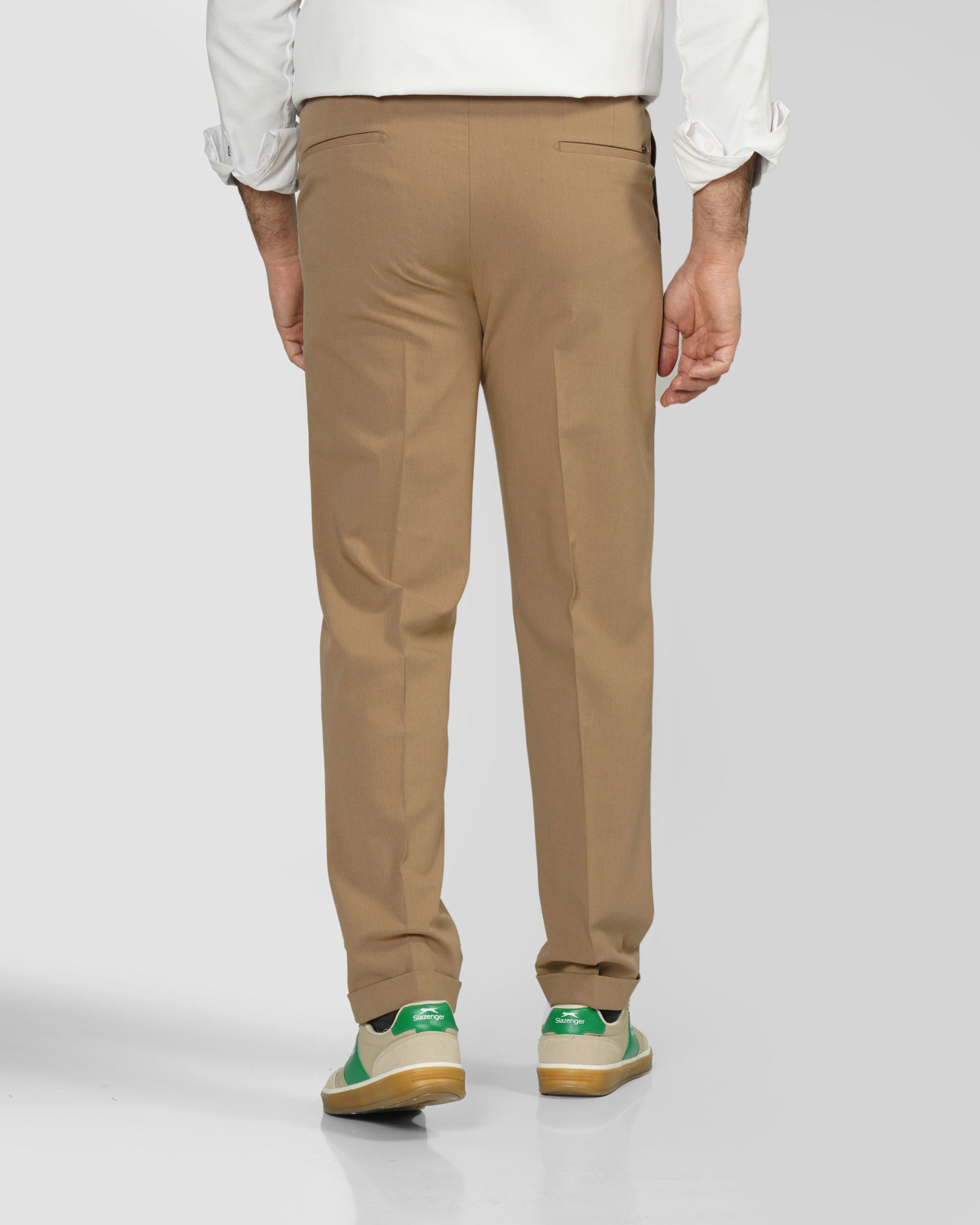 شلوار پارچه ای دمپا پاکتی مردانه کرم 24462129