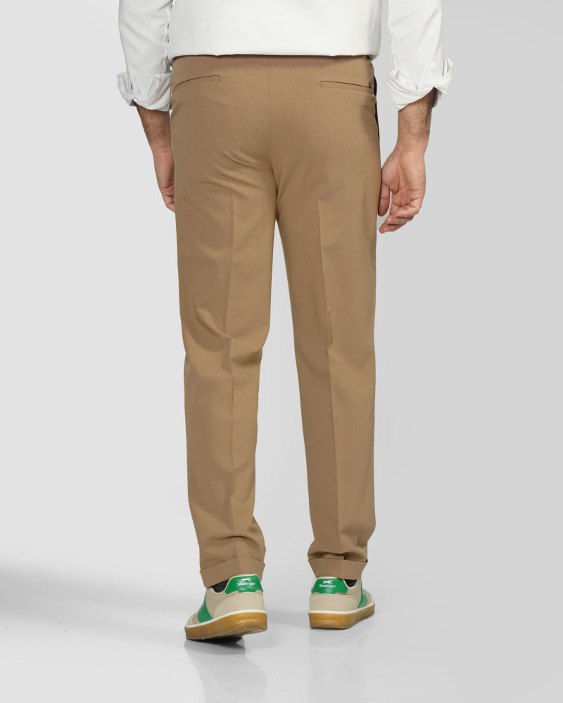 شلوار پارچه ای دمپا پاکتی مردانه کرم 24462129